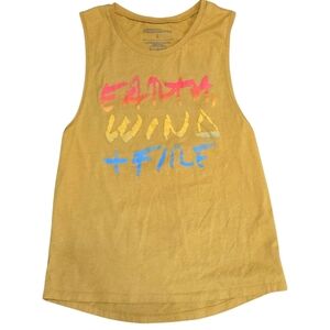 Earth Wind & Fire Yellow Graphic Tank Top